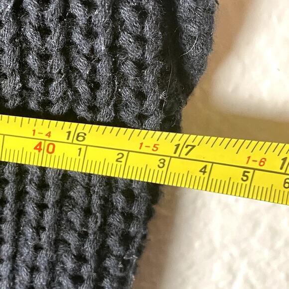 Cato Sz L Chunky Knit Sweater Vest Black Sleeveless Cardigan Double Breasted - Picture 9 of 12